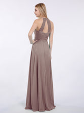 Licou Mousseline Maxi Robe Demoiselle d'Honneur Dusk