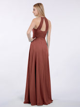 Licou Mousseline Maxi Robe Demoiselle d'Honneur terracotta