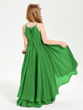 Robes de Demoiselle d'Honneur Junior en Mousseline Vert