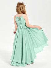 Robes de Demoiselle d'Honneur Junior en Mousseline Vert Menthe
