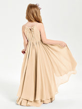 Robes de Demoiselle d'Honneur Junior en Mousseline Pêche