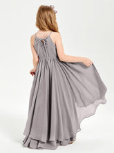 Robes de Demoiselle d'Honneur Junior en Mousseline Argent