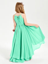 Robes de Demoiselle d'Honneur Junior en Mousseline Turquoise
