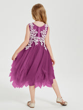 Robes de Demoiselle d'Honneur Junior en Tulle à Longueur de Mollet Orchidee
