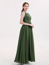 Col en V Maxi Mousseline Robees avec Dos Zippé Olive Verte