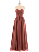 Mousseline Robe Demoiselle d'honneures Bustier à Plis Croisés terracotta