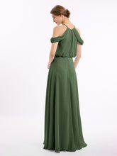 Licou Hors De l'Épaule Robe Avec Blouson Corsage Olive Verte