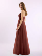 Sapghetti Bretelle Longue Tulle Robe Avec Cœur terracotta