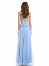 Convertible Dos Longueur Au Sol Tulle Robes Bleu Ciel