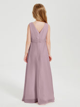 Boho Robes de Demoiselle d'Honneur Longues en Mousseline Dusk