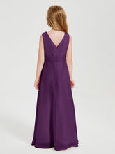Boho Robes de Demoiselle d'Honneur Longues en Mousseline Plum