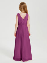 Boho Robes de Demoiselle d'Honneur Longues en Mousseline Orchidee