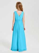 Boho Robes de Demoiselle d'Honneur Longues en Mousseline Piscine