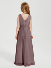 Boho Robes de Demoiselle d'Honneur Longues en Mousseline Vintage Mauve
