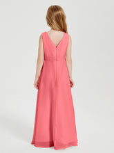 Boho Robes de Demoiselle d'Honneur Longues en Mousseline Pastèque