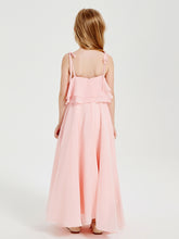 Robes de Demoiselle d'Honneur Junior en Mousseline Corail