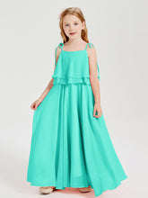 Robes de Demoiselle d'Honneur Junior en Mousseline avec Nœud Papillon Spa
