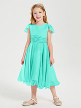 Robes de Demoiselle d'Honneur Junior en Mousseline à Longueur de Mollet Spa