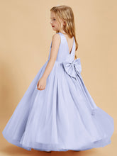 Robes de Demoiselle d'Honneur Junior en Tulle avec Haut en Satin Lavande