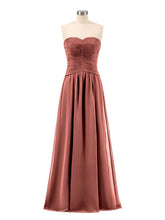 Col en Cœur Sans Bretelles Mousseline Robe Demoiselle d'honneur terracotta