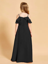 Robes de Demoiselle d'Honneur Junior à Hors de l'Épaule Noir