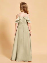 Robes de Demoiselle d'Honneur Junior à Hors de l'Épaule Champagne