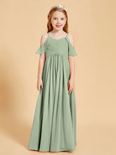 Robes de Demoiselle d'Honneur Junior à Hors de l'Épaule Bleu Poudré