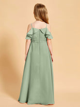 Robes de Demoiselle d'Honneur Junior à Hors de l'Épaule Bleu Poudré