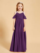 Robes de Demoiselle d'Honneur Junior à Hors de l'Épaule Raisin