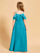 Robes de Demoiselle d'Honneur Junior à Hors de l'Épaule Jade