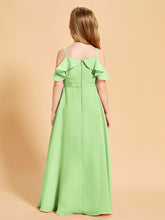 Robes de Demoiselle d'Honneur Junior à Hors de l'Épaule Sauge