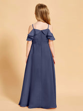 Robes de Demoiselle d'Honneur Junior à Hors de l'Épaule Orageux