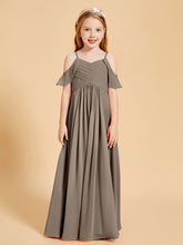 Robes de Demoiselle d'Honneur Junior à Hors de l'Épaule Taupe