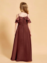 Robes de Demoiselle d'Honneur Junior à Hors de l'Épaule Terracotta