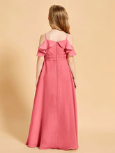 Robes de Demoiselle d'Honneur Junior à Hors de l'Épaule Pastèque