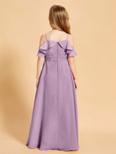 Robes de Demoiselle d'Honneur Junior à Hors de l'Épaule Glycine