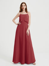 Spaghetti Bretelles Simple Robes De Demoiselle d'Honneur Bordeaux