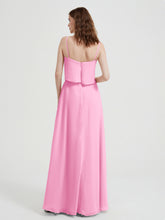Spaghetti Bretelles Simple Robes De Demoiselle d'Honneur Rose Bonbon