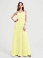 Spaghetti Bretelles Simple Robes De Demoiselle d'Honneur Jonquille