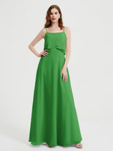 Spaghetti Bretelles Simple Robes De Demoiselle d'Honneur Vert