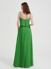 Spaghetti Bretelles Simple Robes De Demoiselle d'Honneur Vert