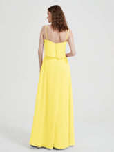 Spaghetti Bretelles Simple Robes De Demoiselle d'Honneur Citron