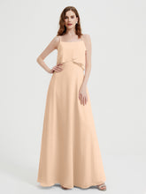 Spaghetti Bretelles Simple Robes De Demoiselle d'Honneur Pêche