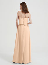 Spaghetti Bretelles Simple Robes De Demoiselle d'Honneur Pêche