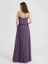 Spaghetti Bretelles Simple Robes De Demoiselle d'Honneur Plum