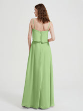 Spaghetti Bretelles Simple Robes De Demoiselle d'Honneur Sauge
