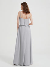 Spaghetti Bretelles Simple Robes De Demoiselle d'Honneur Argent