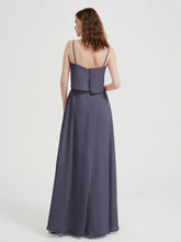 Spaghetti Bretelles Simple Robes De Demoiselle d'Honneur Orageux