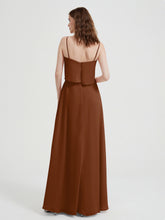 Spaghetti Bretelles Simple Robes De Demoiselle d'Honneur terracotta