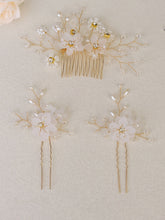 Peignes à Cheveux Cristal/Perles Accessoires 3 Pcs